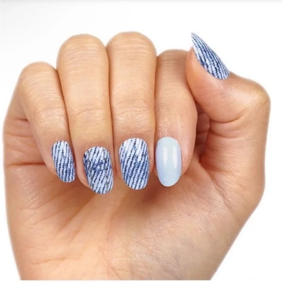 *Retired* Color Street: Blue Jean Baby | Denim Pastel Pale Spring Summer Design - Picture 11 of 13